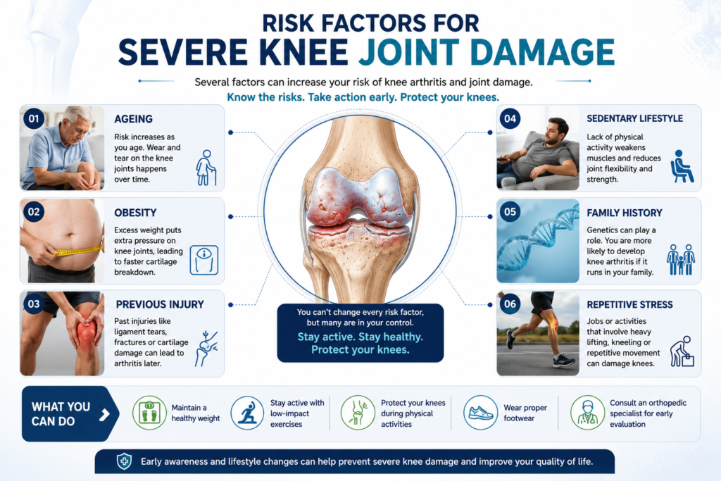 Risk factors for knee joint damage