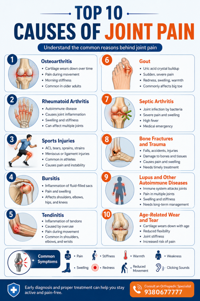 Top 10 causes of joint pain